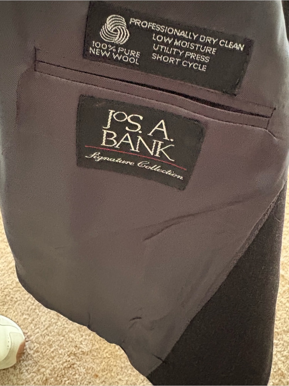 Jos. A. Bank Signature Collection Navy and Black Blazer